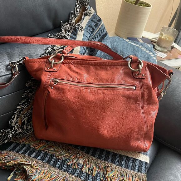 Coach coral/apple charm tote Leather handBag 14925 - Picture 12 of 12